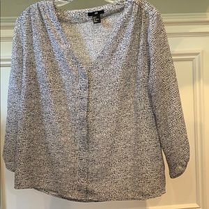 H&M patterned v-neck blouse